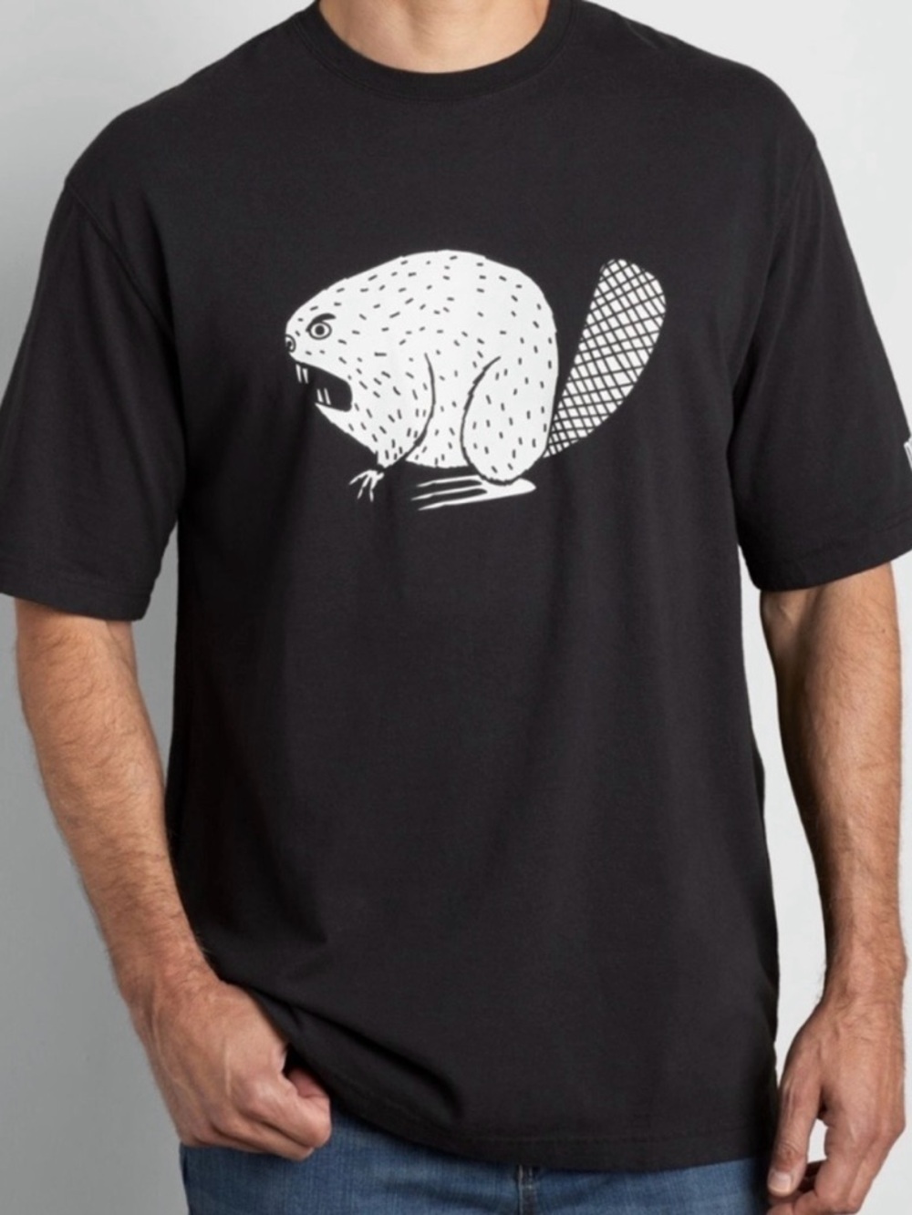 Duluth Trading Co Longtail Men's 2XL Angry Beaver Graphic Tee 100% Cotton